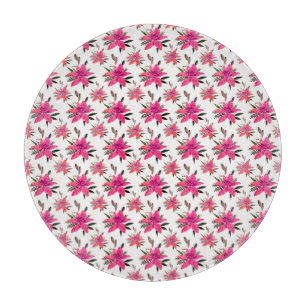 Planche À Découper Conception de motif floral Fleurs roses