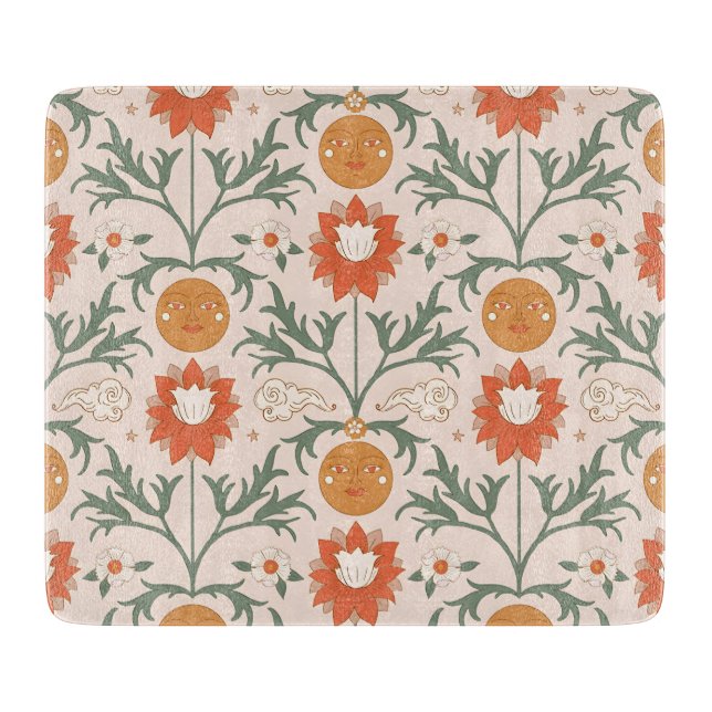 Planche À Découper Conception de motif sans couture d'éclat solaire f (Devant)