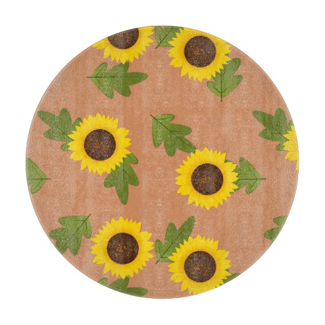 Planche À Découper Conception de motif tournesol – Jolie esthétique f (Devant)