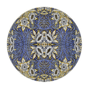 Planche À Découper Conception de William Morris Tulipe Saules Bleu et