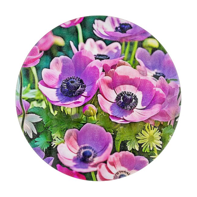 Planche À Découper Conception du mélange d'anémones de jardin (Devant)