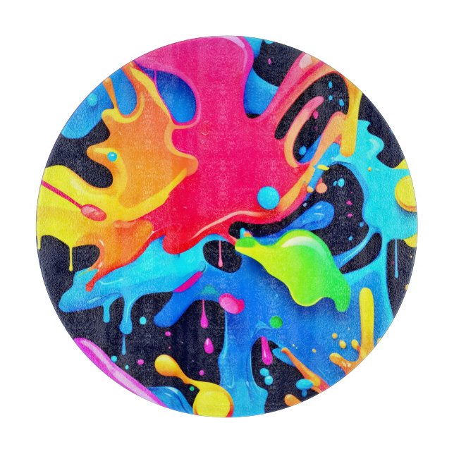 Planche À Découper Conception d'une partie de peinture dynamique (Devant)