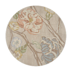 Planche À Découper Conception florale de chintz d'organza de