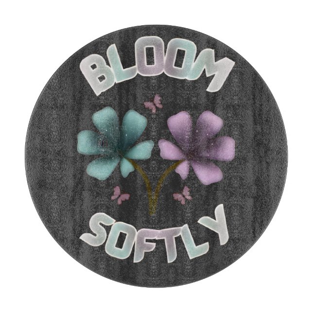 Planche À Découper Conception florale de printemps Bloom Softly Paste (Devant)