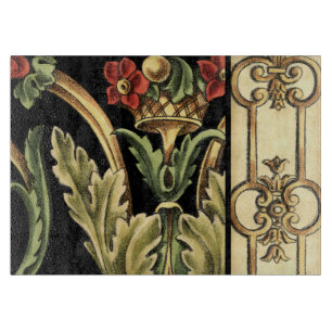 Planche À Découper Conception florale ornementale avec les frontière