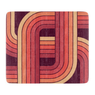 Planche À Découper Conception géométrique de style rétro MCM 1970