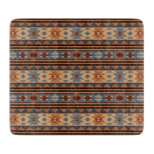 Planche À Découper Conception sud-ouest Adobe Grey Brown Tribal Motif