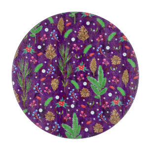 Planche À Découper Cones de pin de Noël : Festive sans mer