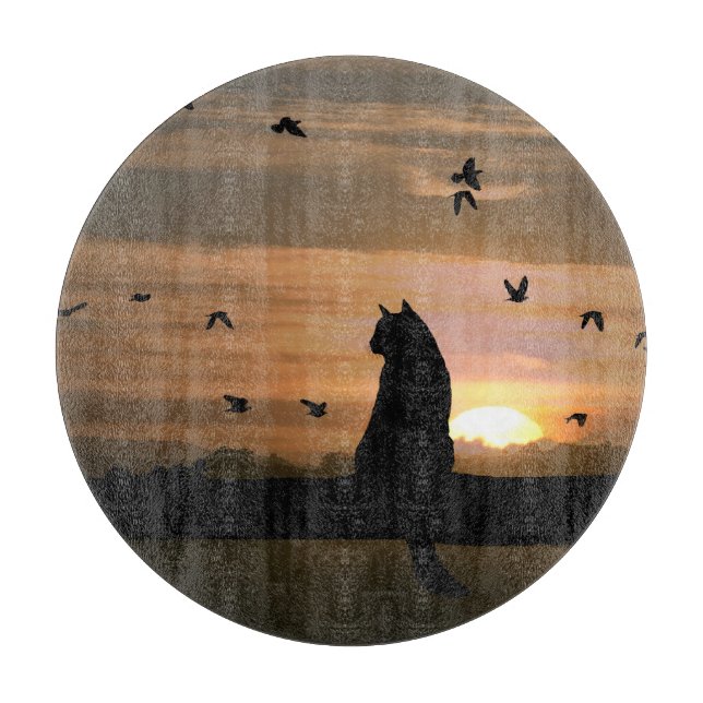 Planche À Découper Conseil de coupe Amoureux des chats (Devant)