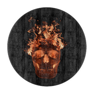 Planche À Découper Conseil de coupe-crâne orange