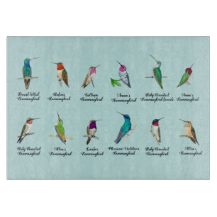 Planche À Découper Conseil de coupe des colibris d'Amérique du Nord