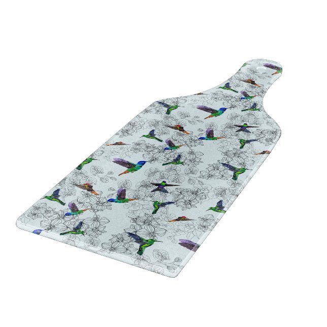 Planche À Découper Conseil de coupe des oiseaux de printemps Colibri (Coin)