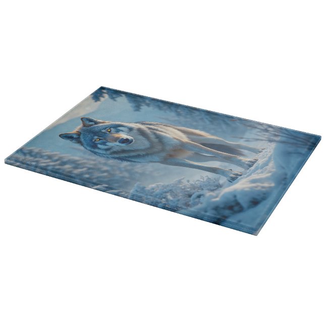 Planche À Découper Conseil de coupe du loup d'hiver (Coin)