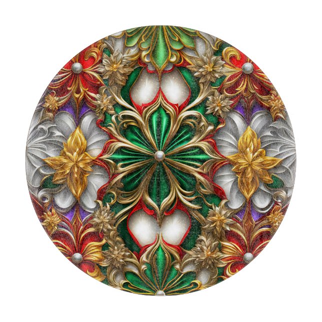 PLANCHE À DÉCOUPER CONSEIL DE COUPE ~ MOTIF DE NOËL ~ (Devant)