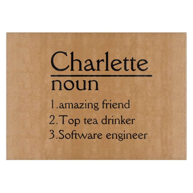 Planche À Découper Conseil de coupe personnalisé Mariage Charcuterie  (Devant)