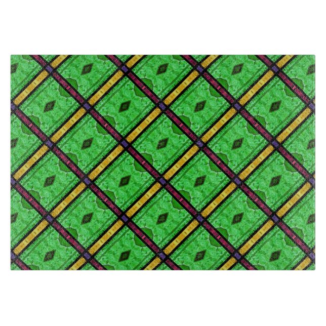 Planche À Découper Conseil de coupe verte du Motif de l'Ewe d'Afrique (Devant)