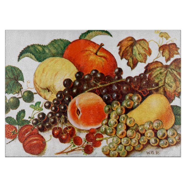 Planche À Découper Conseil de taille du verre de récolte de fruit (Devant)