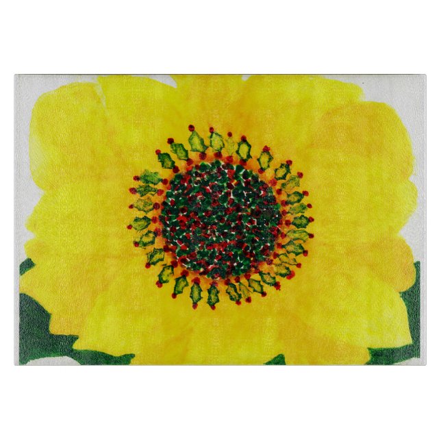 Planche À Découper Conseil de taille du verre de tournesol de (Devant)