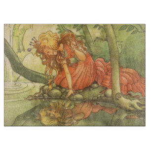 Planche À Découper Conte de fées vintage, Prince grenouille Princesse