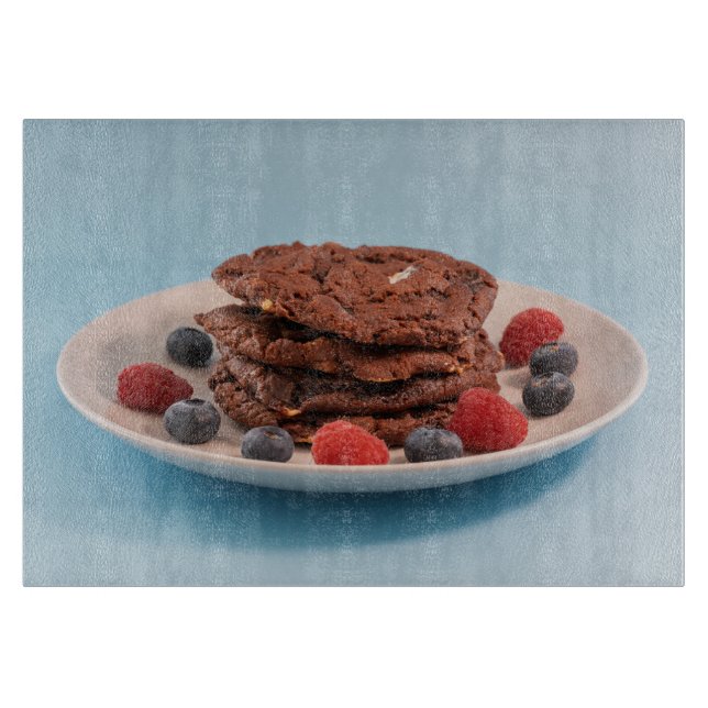 Planche À Découper Cookies aux pépites de chocolat avec des baies Pho (Devant)
