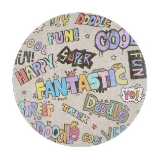 Planche À Découper Cool Fun Doodle Lettres Vintage