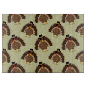 Planche À Découper Cool Turquie Thanksgiving fun brun vert motif