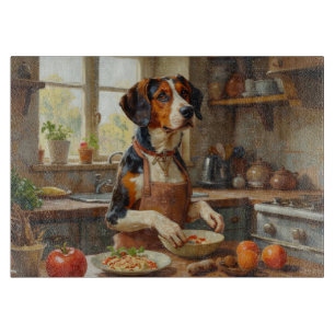 Planche À Découper Coonhound de Treeing Walker en train de cuisiner d