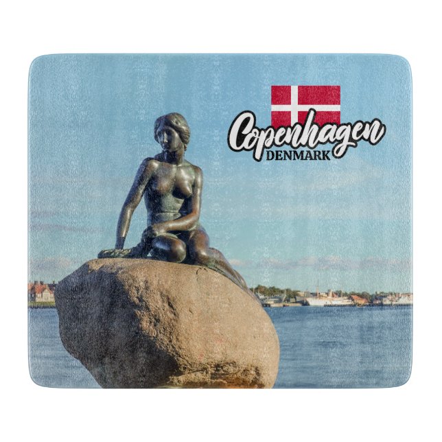 Planche À Découper Copenhague Danemark Mermaid (Devant)