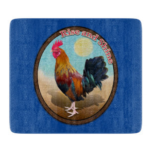Planche À Découper Coq gitan de Key West, lever et briller, ovale vin