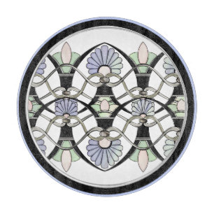 Planche À Découper Coques Pastel Art Nouveau, Lys & Arches Noires