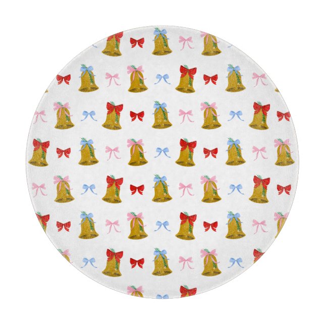 Planche À Découper Coquette Noël cloches et vaches Preppy Classic (Devant)