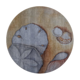 Planche À Découper Coquillages à l'aquarelle de mer Jeter l'oreiller