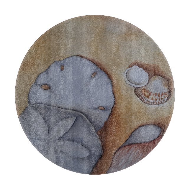 Planche À Découper Coquillages à l'aquarelle de mer Jeter l'oreiller (Devant)