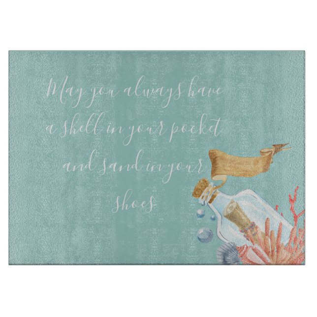 Planche À Découper Coquille Dans Votre Thème Plage De Poche (Devant)