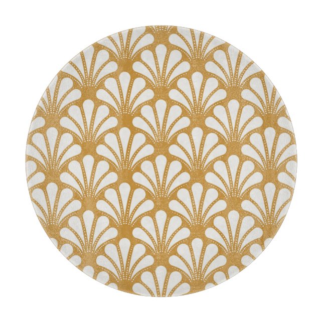 Planche À Découper Coquille géométrique Art déco (Devant)