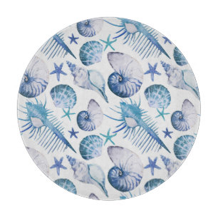 Planche À Découper Coquilles d'aquarelle