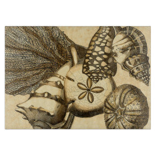 Planche À Découper Coquilles neutres et collection de corail