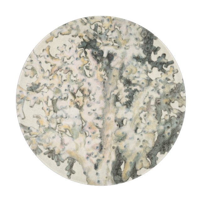 Planche À Découper Corail d'aquarelle antique (Devant)