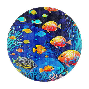 Planche À Découper Corail Reef Fish Art