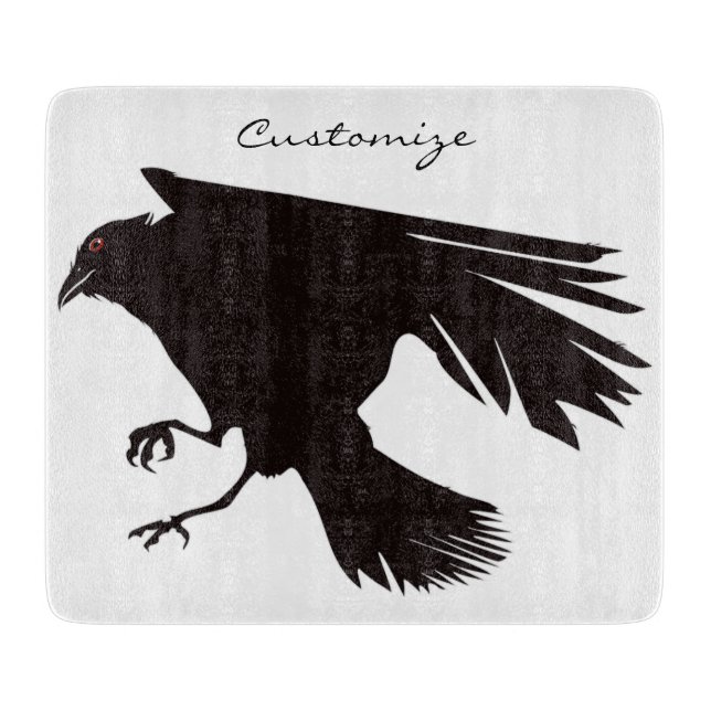 Planche À Découper Corbeau noir volant à Thunder_Cove (Devant)