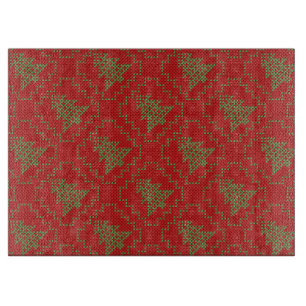 Planche À Découper Cosy sapin de Noël affreux pull à damiers motif