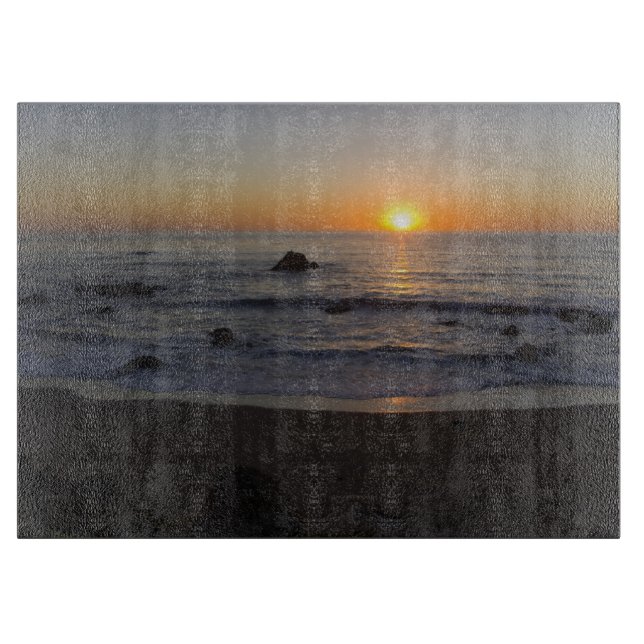 Planche À Découper Coucher de soleil à San Simeon (Devant)