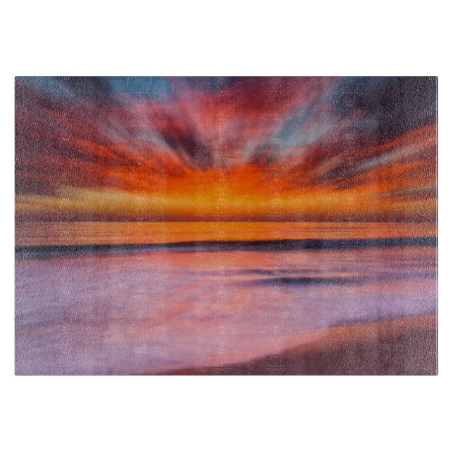 Planche À Découper Coucher de soleil abstrait de Tamarack Beach (Devant)