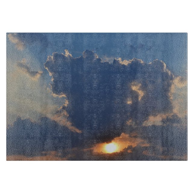 Planche À Découper Coucher de soleil avec formation Teacup Cloud par  (Devant)