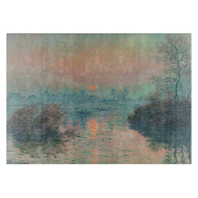 Planche À Découper Coucher de soleil de Monet sur la Seine Impression (Devant)