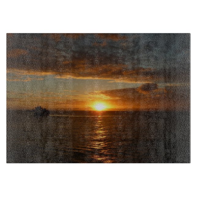 Planche À Découper Coucher de soleil sur la mer II (Devant)
