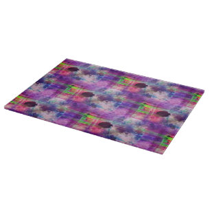 Planche À Découper Couleur d'eau verte et violette