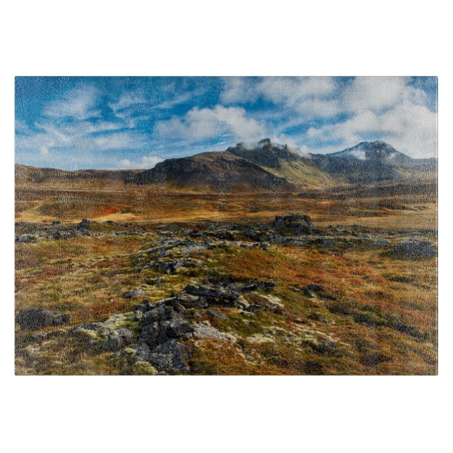 Planche À Découper Couleurs d'automne sur le paysage (Devant)