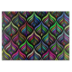 Planche À Découper Couleurs de pliage Abstrait Rainbow Glass