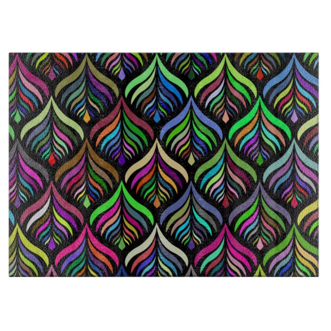 Planche À Découper Couleurs de pliage Abstrait Rainbow Glass (Devant)